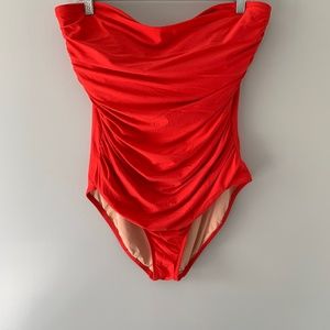 J. Crew Ruched One Piece Swimsuit